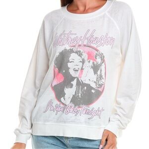 Recycled Kama white Whitney Houston I'm Your Baby Tonight Sweatshirt siz…